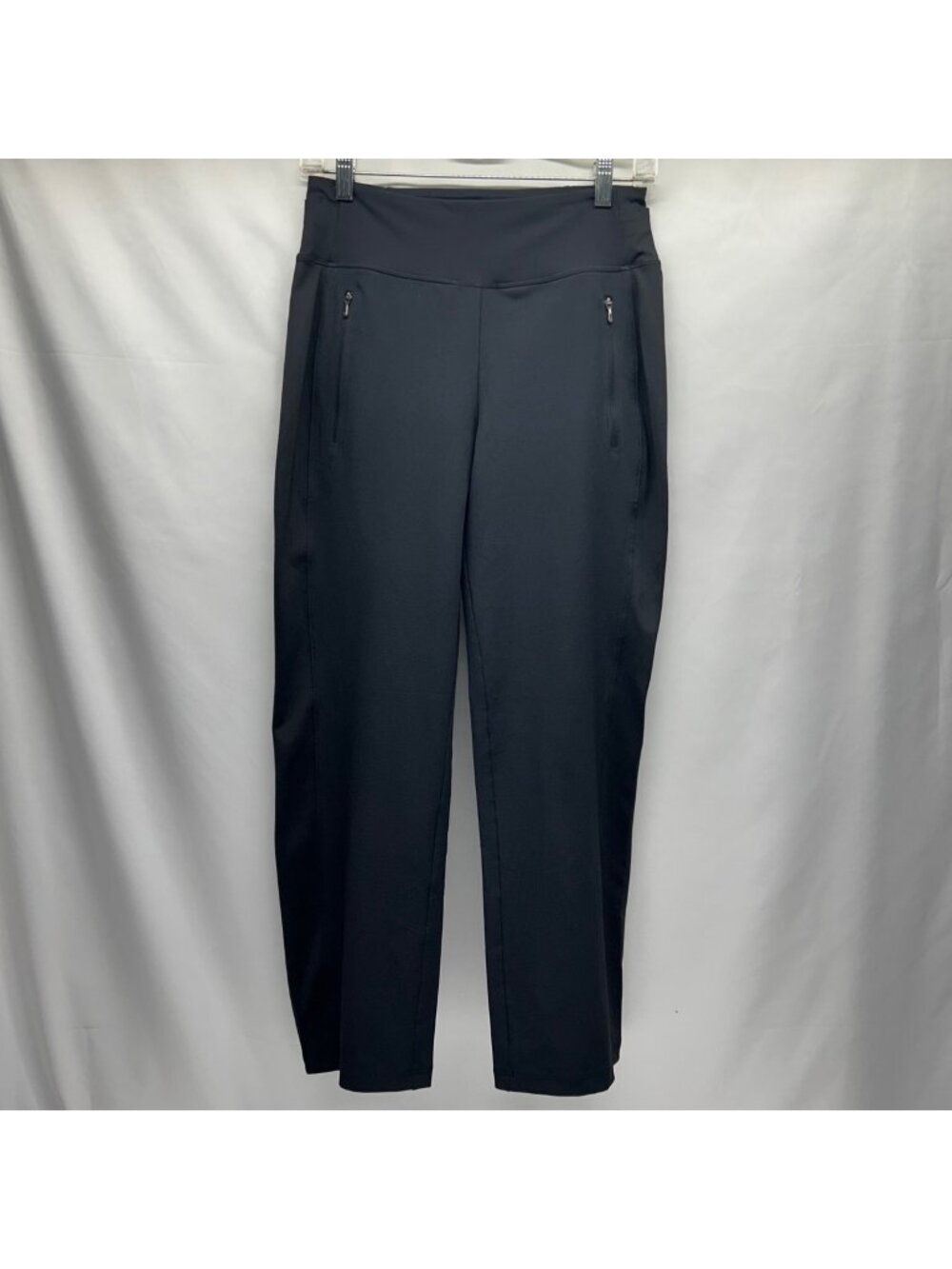 Athleta Fairway Golf Pants Black Size 2P With Zippered Pockets & High Waist Stre
